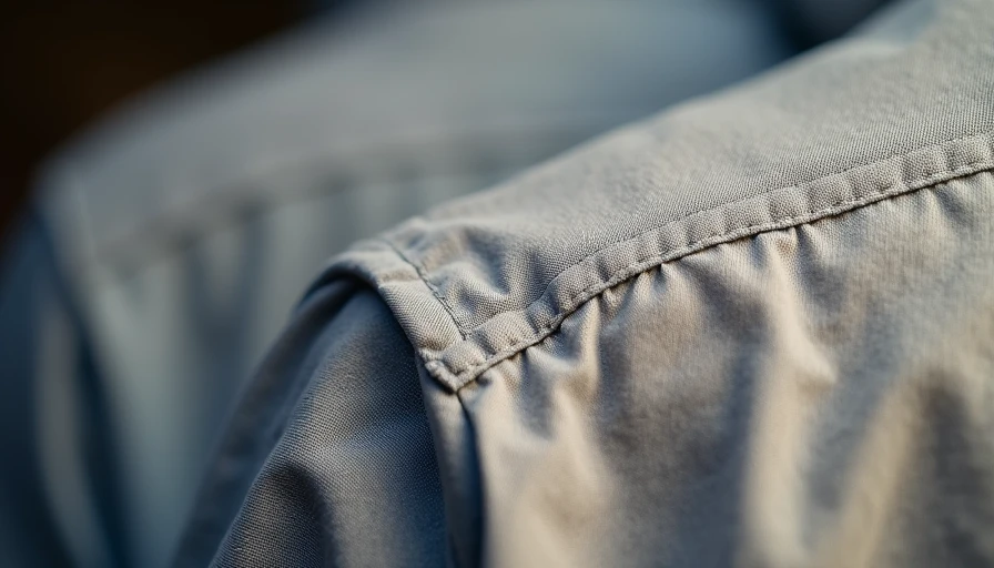 Close-up of ideal shirt shoulder seam fit detail