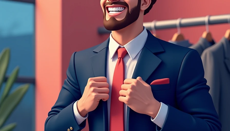 Visual context for affordable menswear