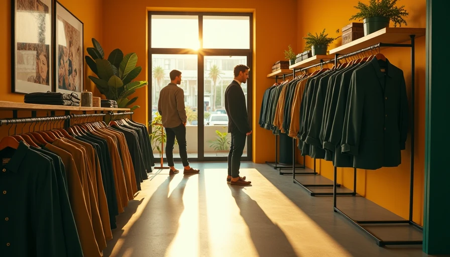 Visual context for affordable menswear brands