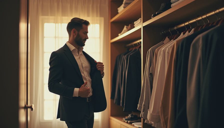 Illustration for men's wardrobe essentials