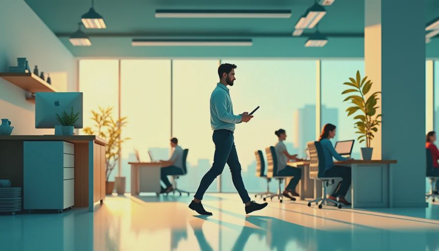 Visual context for office casual attire male