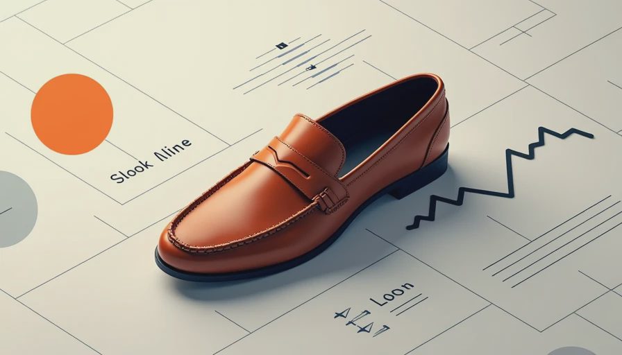 Visual context for men's casual office shoes
