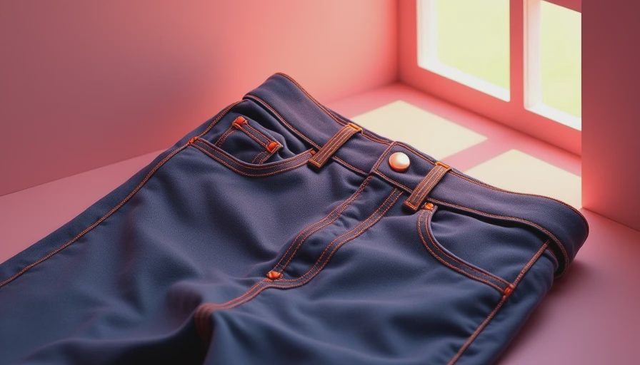 Illustration for men's athletic fit jeans